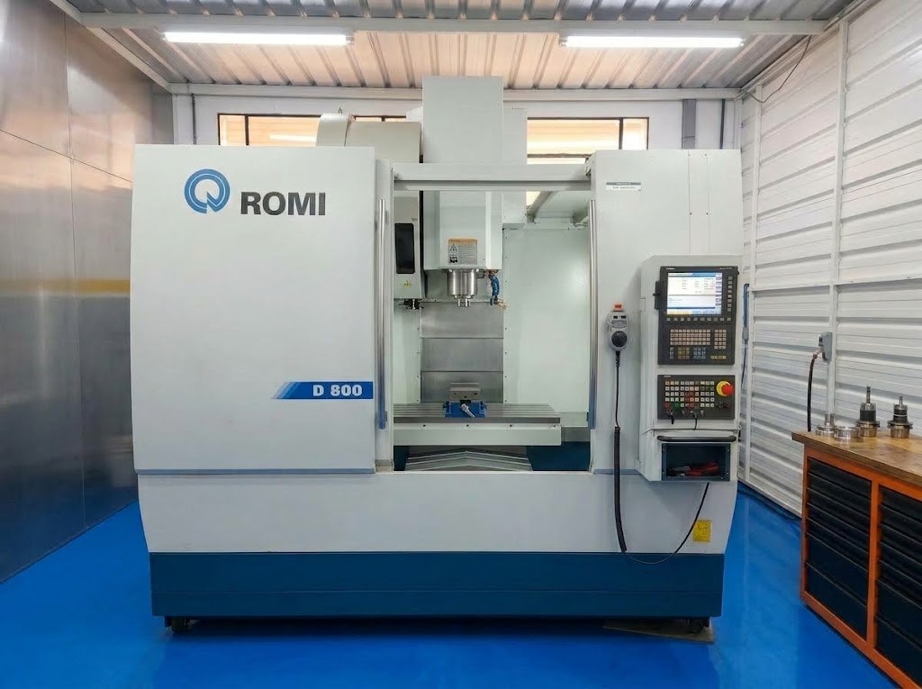 Centro de mecanizado CNC ROMI D 800 en la matricería de Master Trade